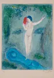 Marc Chagall, Chloe's Kiss (from the Daphnis and Chloe portfolio), 1960-1901, Lithograph printed in colors