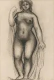 Aristide Maillol, Femme Nue a la Draperie, c. 1920s, Lithograph