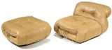 Afra & Tobia Scarpa, Soriana chair and ottoman