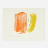 Helen Frankenthaler, Card, 1971, offset lithograph in colors on white Jeff Goodman handmade paper