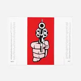 Roy Lichtenstein, Pistol (from Multiples Calendar), 1968, screenprint in colorss