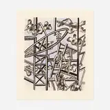 Fernand Léger, Les constructeurs, 1951, lithograph in colors on Arches