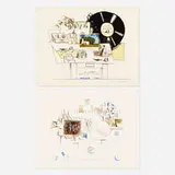 Saul Steinberg, Braque; Millet (two works from Six Drawing Tables)