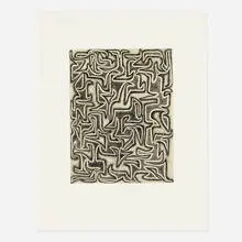 James Siena, Shaded Connected Hooks, 2007, color etching with chine collé on Magnani Pescia