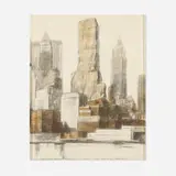 Christo, Lower Manhattan Packed Building, 20 Exchange Place, Project for New York, 1973, screenprint in colors