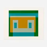 I-S Va 1 (from the Six Variants series) by Josef Albers, 1969, screenprint in colors on Arches, sold Jun 2021