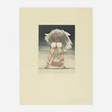 Claes Oldenburg, Figure Looking Through Legs, 1976, soft-ground etching and aquatint in 2 colors 'à la poupée' on Velin Arches