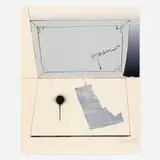 Jasper Johns, Hinged Canvas (from Fragment-According to What Series), 1971, lithograph in eight colors on Arches