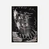 Pablo Picasso, Tete d'Homme Barbu (from Papiers Colles), 1966, aquatint