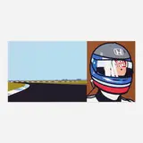 Imagine you are driving (fast)/Rio/helmet by Julian Opie, 2002, lambda print on Fujicolour photographic paper, sold Jun 2021