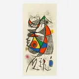 Affiche Exposition Zurich by Joan Miró, 1972, lithograph in colors, sold Jun 2021