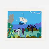 Romare Bearden, Siren's Song (from The Odysseus suite), 1979, screenprint in colors on Arches 88