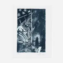 Summer (Blue) by Jasper Johns, 1985-1991, lithograph on J. Whatman paper, sold Jun 2021