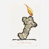 Claes Oldenburg, Centennial Print, Judson Memorial Church, 1990, screenprint in eight colors on Rives BFK