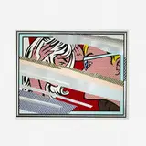 Roy Lichtenstein, Reflections on Conversation (from the Reflections series), 1990, lithograph, screenprint, woodcut, and metalized PVC collage with embossing on mold-made Somerset paper