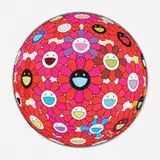 Flowerball (3D) - Red Ball by Takashi Murakami, 2013, offset lithograph in colors, sold Jun 2021