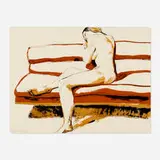 Philip Pearlstein, Nude on Couch (from Six New York Artists portfolio)