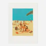 Malcolm Morley, Beach Scene (from Six New York Artists portfolio), 1969, screenprint in colors