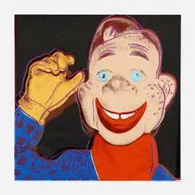 Andy Warhol, Howdy Doody (from the Myths series), 1981, screenprint in colors with diamond dust on Lenox Museum Board
