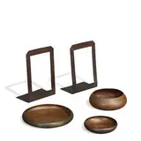 The Roycrofters & Roycroft, group of bowls, three, together with a pair of bookends