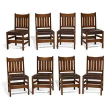 Warren Hile Studio, set of dining chairs, eight