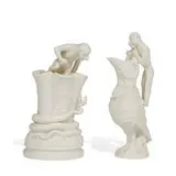 Royal Worcester, amusing parian figures, two
