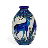 Biches Bleues vase by Charles Catteau for Boch Frères Keramis, sold Oct 2021