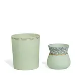 New England Glass Co., Green Opaque articles, two
