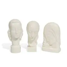 Lenox, busts of young women, group of three