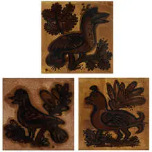 Karl Drerup, enameled plaques, three