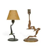 The Single Gull lamp and The Three Gull lamp by Robert Garrett Thew for The Artistic Bronze Co., sold Oct 2021