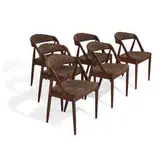 Kai Kristiansen, dining chairs, set of six
