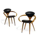 Norman Cherner, armchairs, pair