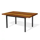 Milo Baughman, Mixed Woods dining table with two leaves
