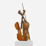 Arman, Violins, 1989, wood, brass, lacquered wood