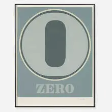 Zero (from Numbers) by Robert Indiana, 1968, screenprint on paper, sold Apr 2013