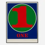 One (from Numbers) by Robert Indiana, 1968, screenprint on paper, sold Apr 2013