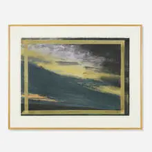 Volcanic Sunset by Sylvia Plimack Mangold, 1982, pastel on paper, sold Apr 2013