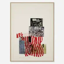 Robert Rauschenberg, Bazaar, 1984, lithograph and intaglio in nine colors of Rives BFK paper
