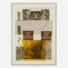 Robert Rauschenberg, Cage, 1983, screenprint with collage on paper