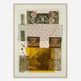 Robert Rauschenberg, Cage, 1983, screenprint with collage on paper