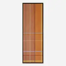 Leaves by Kenneth Noland, 1973, acrylic on canvas, walnut, brass, sold Apr 2013