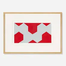 Clover Vail, Hexagonal Grid, 1973, acrylic on paper