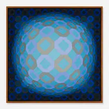 Victor Vasarely, Okta-Pos-Va, 1972, acrylic on canvas