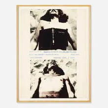Reading Position for Second Degree Burn by Dennis Oppenheim, 1970, screenprint on paper, sold Apr 2013