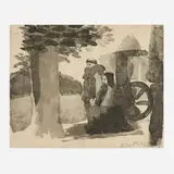 Homme et Vieille Femme V by Pablo Picasso, 1960, ink on wove paper, sold Apr 2013