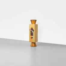 Studio Alchimia, Colonna cabinet, c. 1988, birch, maple, burled maple, ash, glass