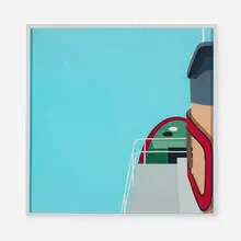 Robert Herrmann, Tugboat, oil on panel