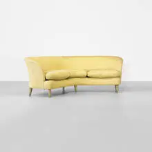 Osvaldo Borsani, sofa, c. 1952, upholstery, lacquered wood