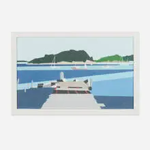 Bay Island Boats by Robert Herrmann, oil on linen, sold Sep 2012